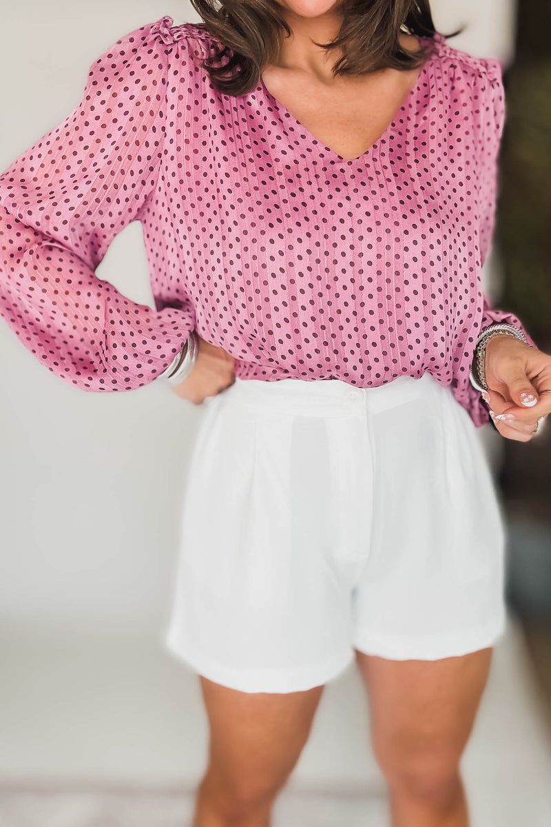 High Waisted Ivory Airflow Shorts