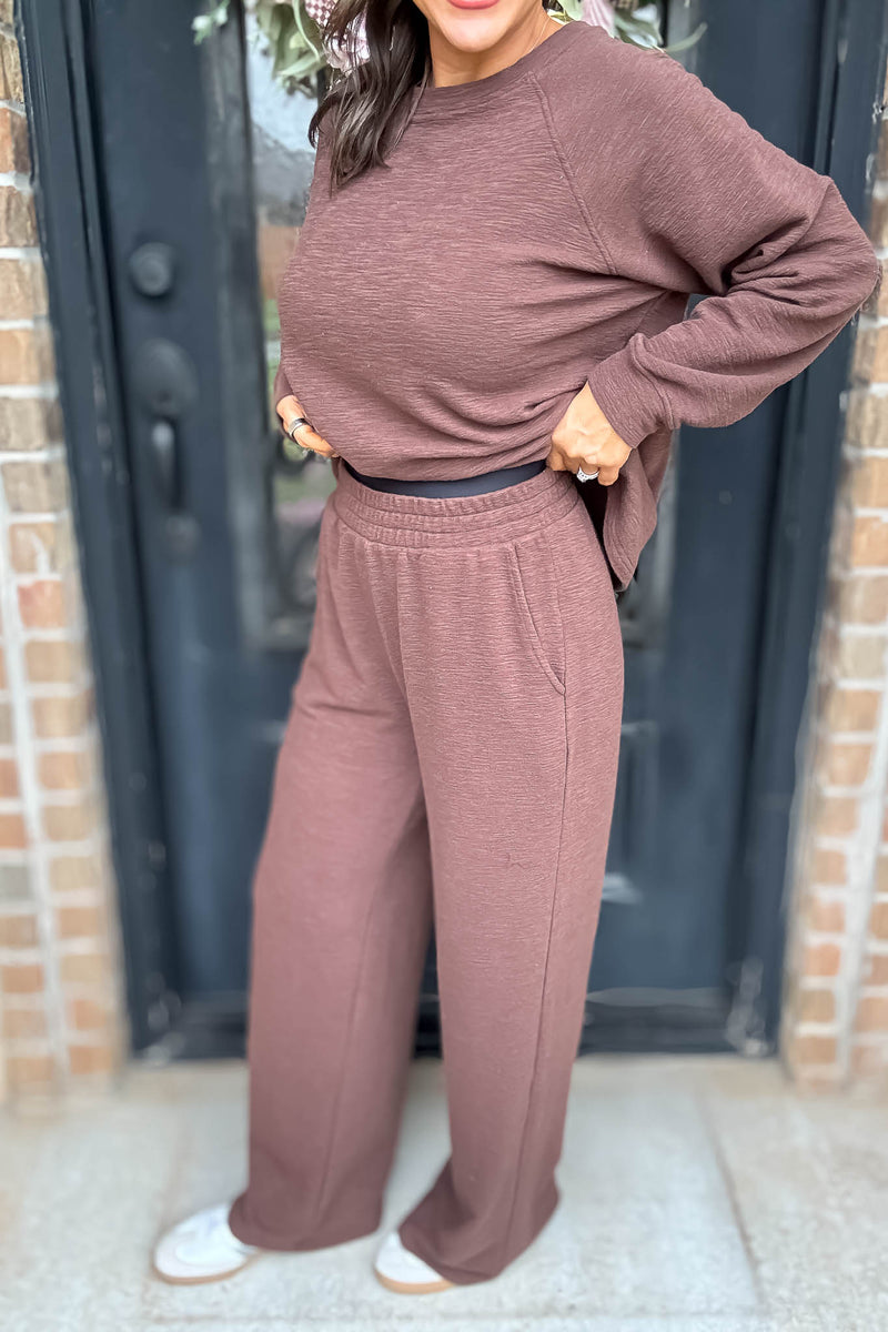 Rewrite Your Story Brown Slub Pants