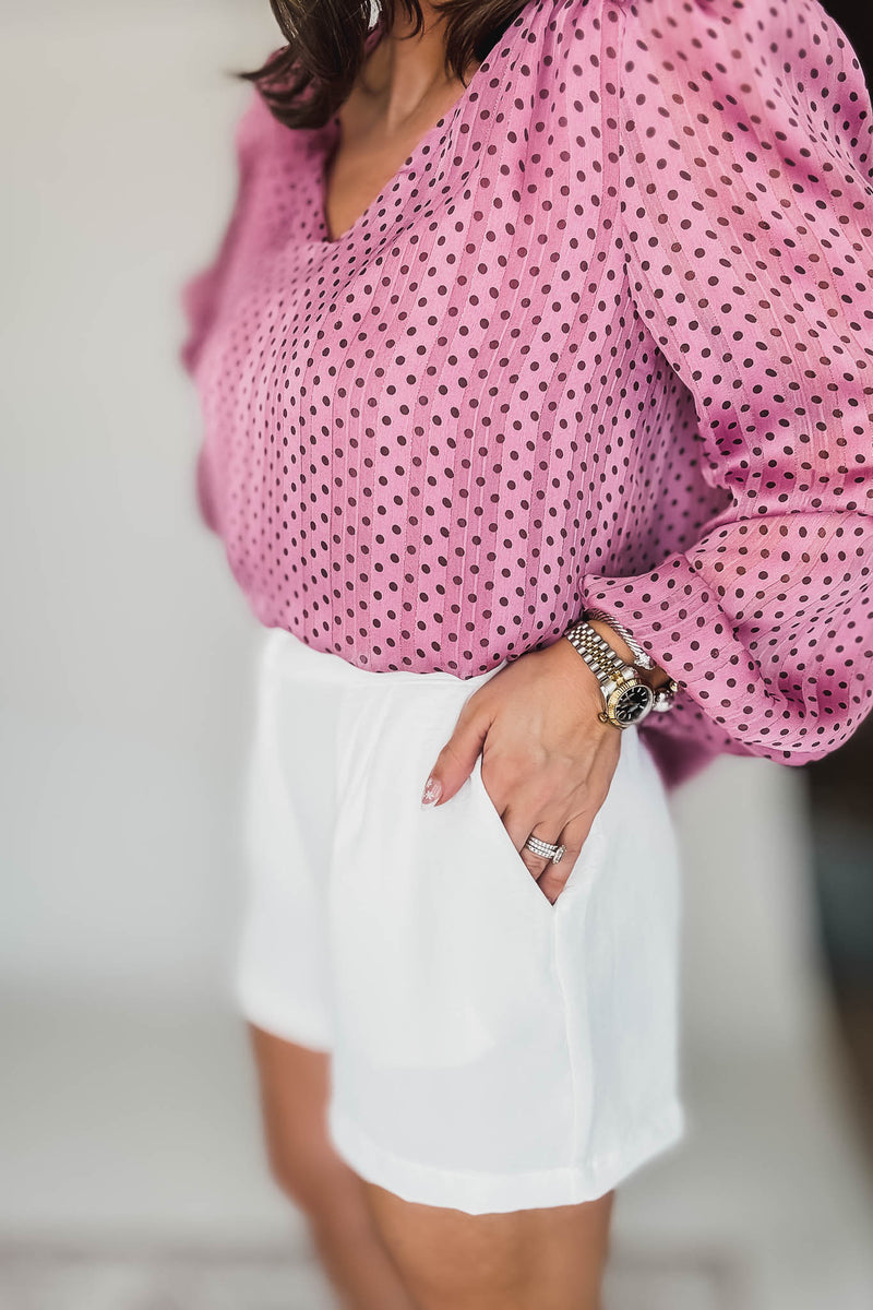 High Waisted Ivory Airflow Shorts
