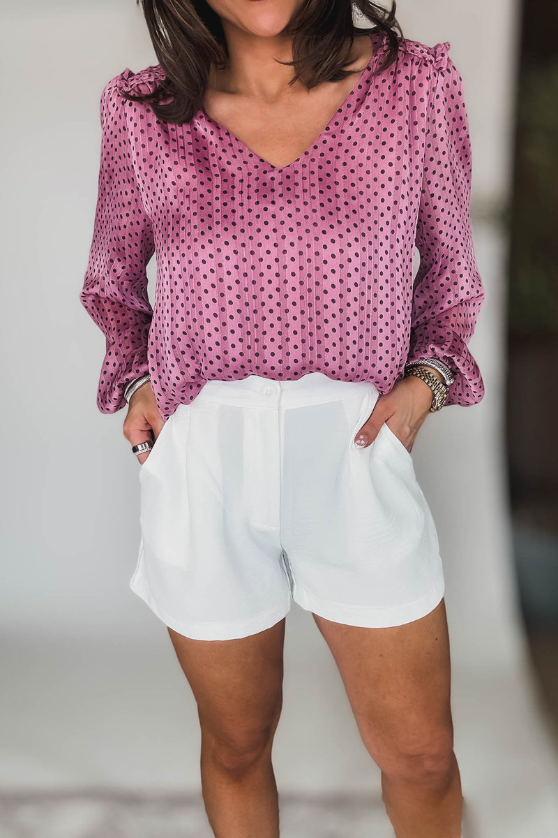 High Waisted Ivory Airflow Shorts