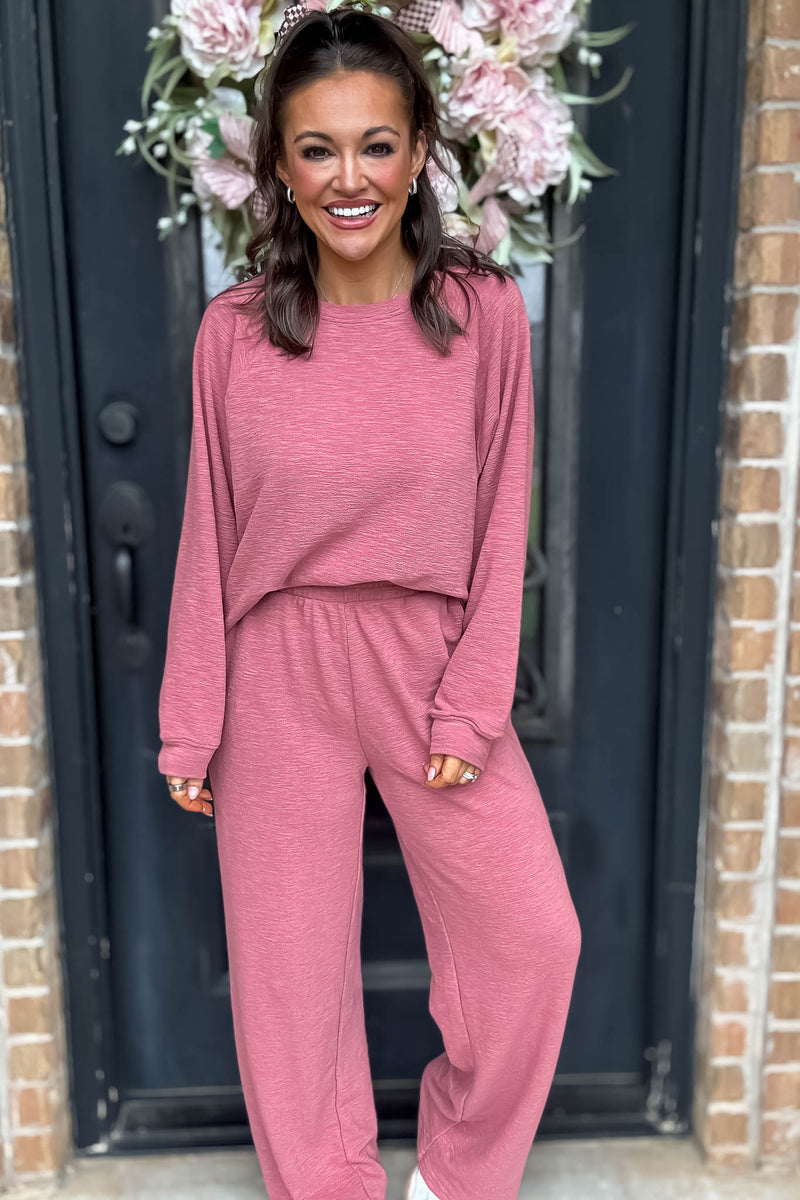 Rewrite Your Story Winter Rose Slub Pants