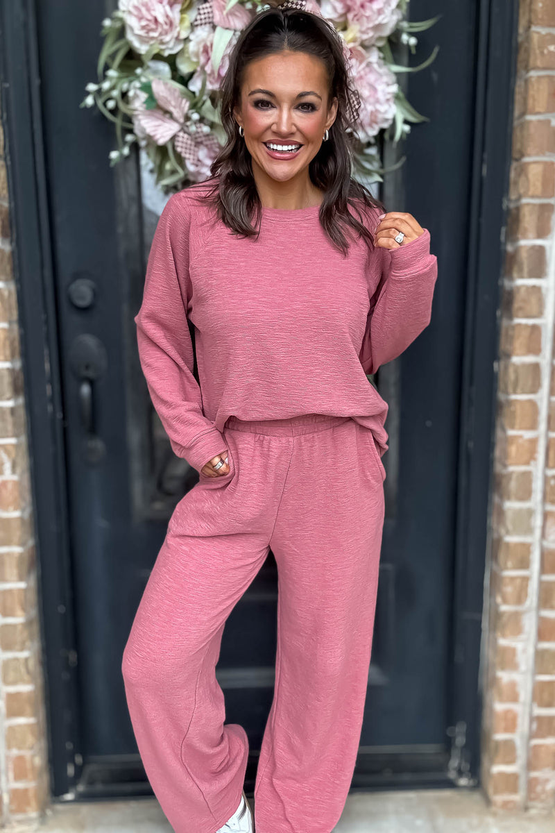 Rewrite Your Story Winter Rose Slub Long Sleeve Top