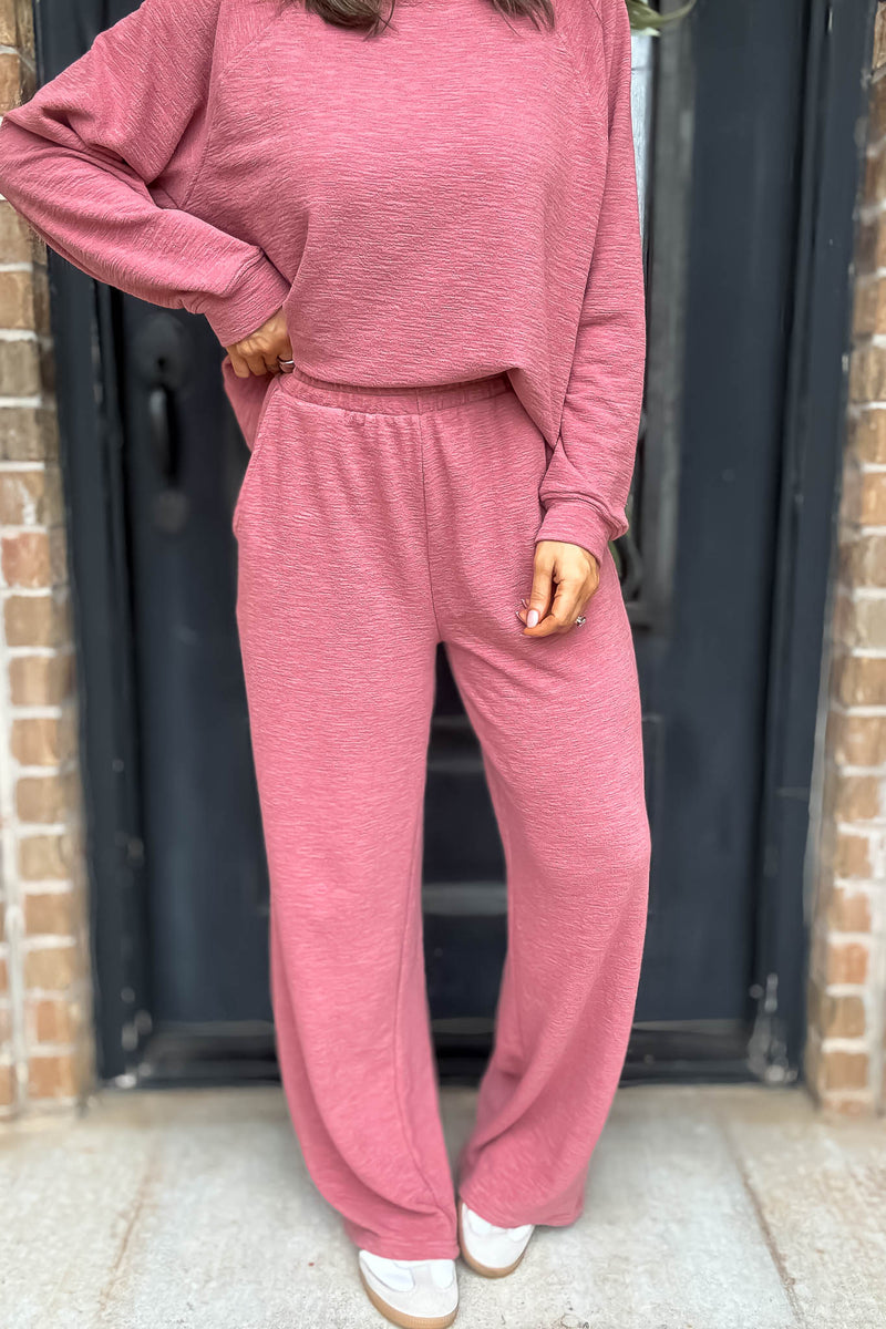 Rewrite Your Story Winter Rose Slub Pants