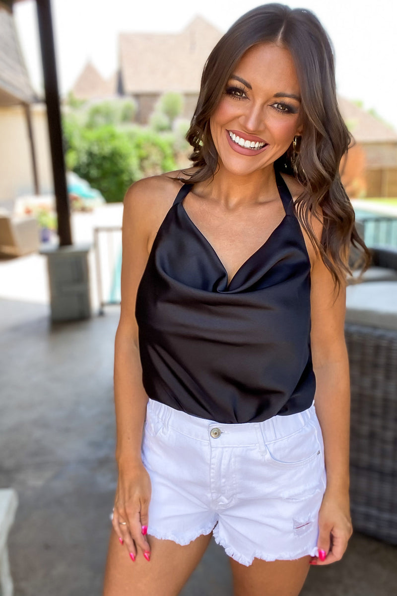 Flirt With Fate Black Bodysuit