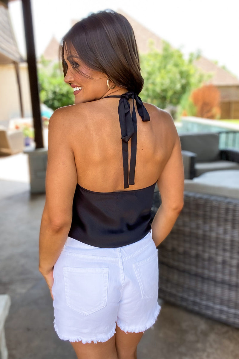 Flirt With Fate Black Bodysuit