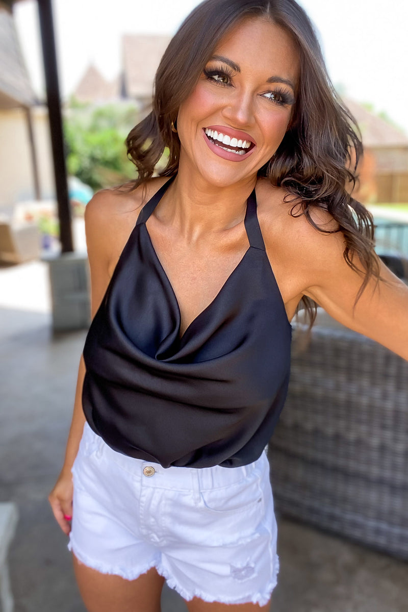 Flirt With Fate Black Bodysuit