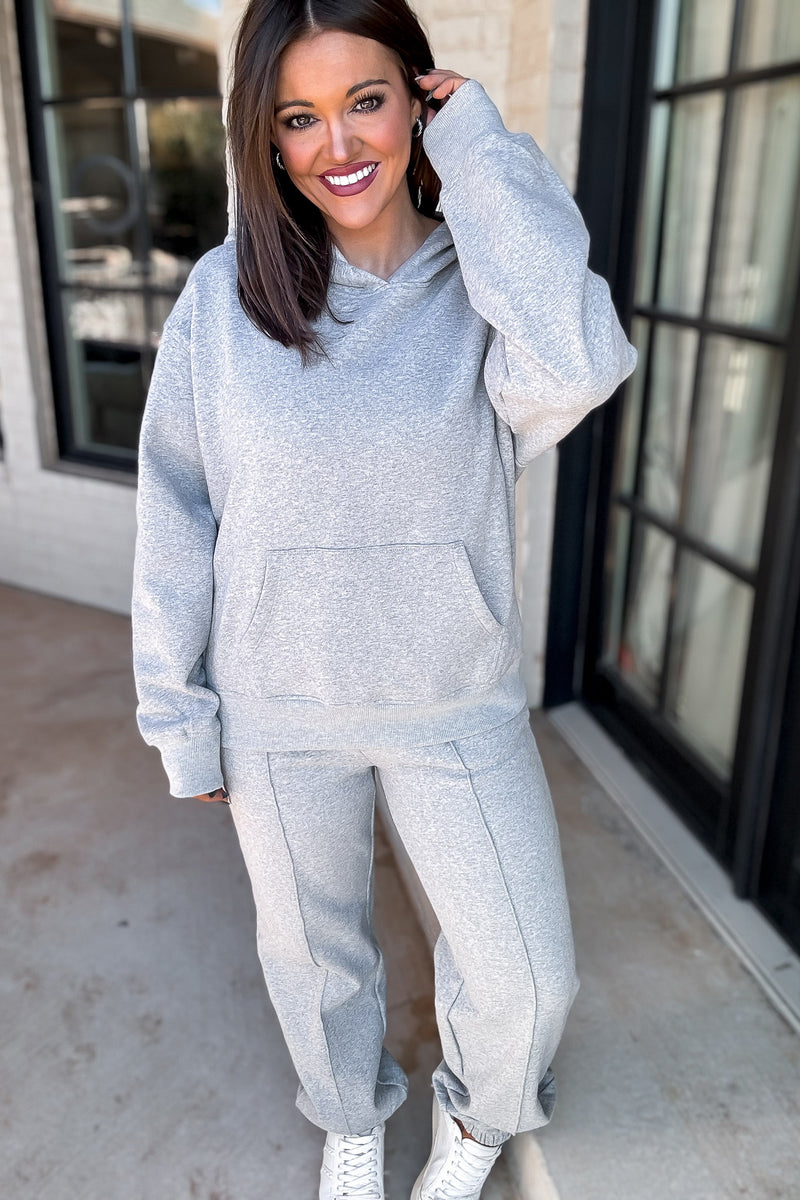 Basically Yours Heather Grey Drop Shoulder Hoodie