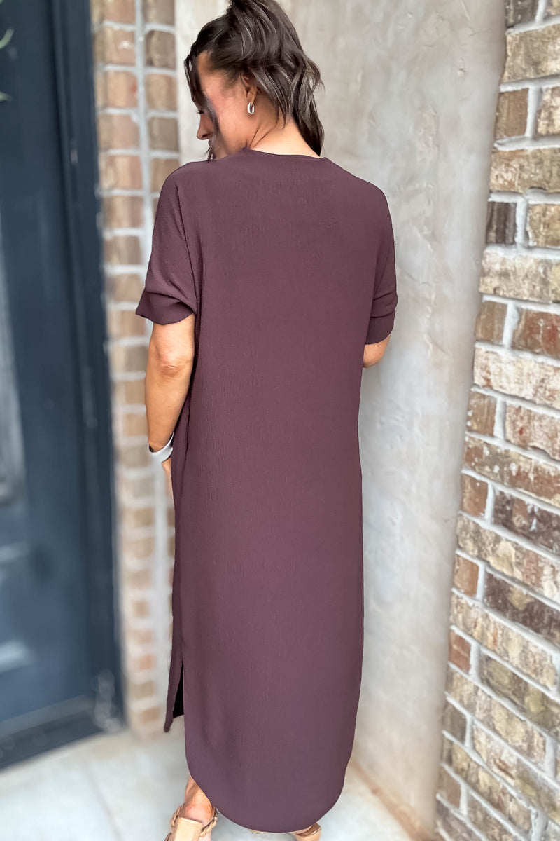 Between Now And Then Chocolate Maxi Dress