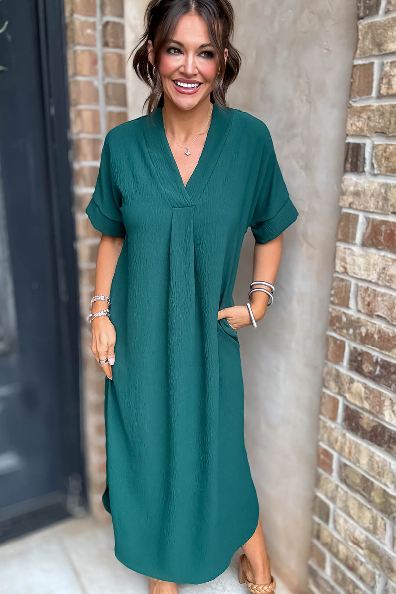 Between Now And Then Huntergreen Maxi Dress
