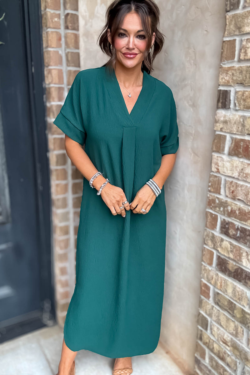Between Now And Then Huntergreen Maxi Dress