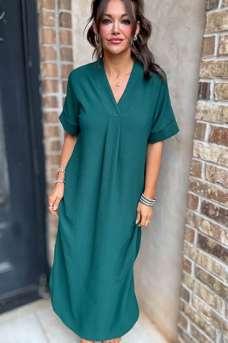 Between Now And Then Huntergreen Maxi Dress
