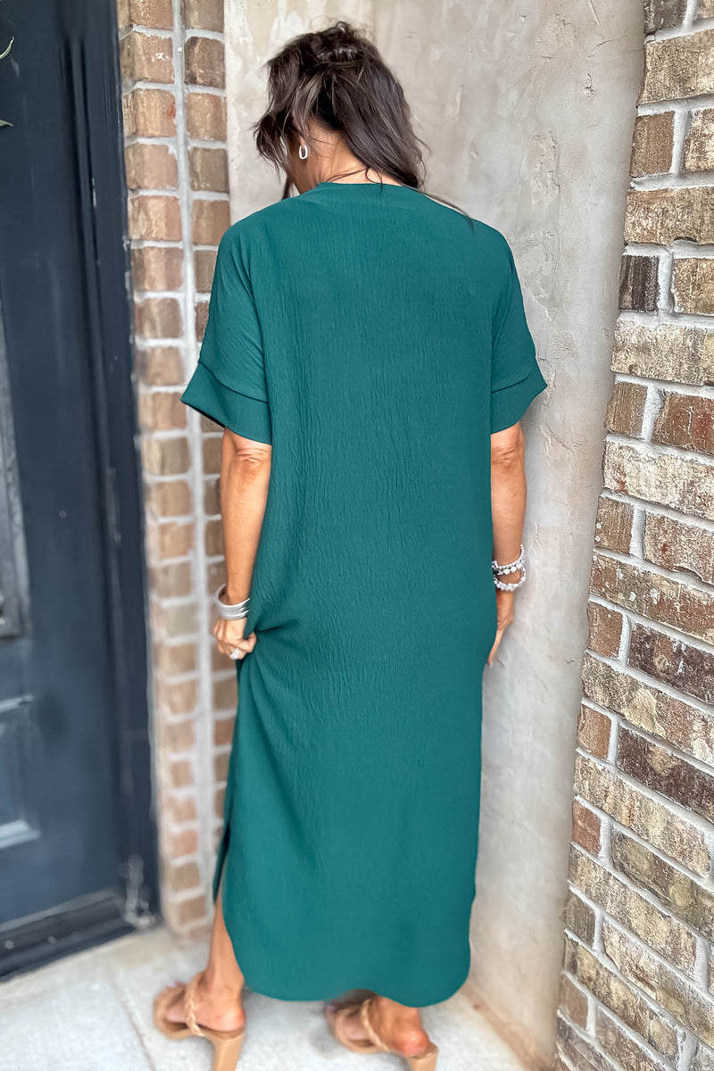 Between Now And Then Huntergreen Maxi Dress