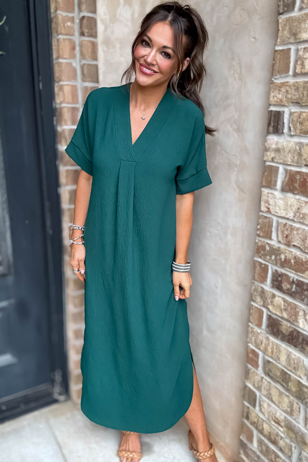 Between Now And Then Huntergreen Maxi Dress