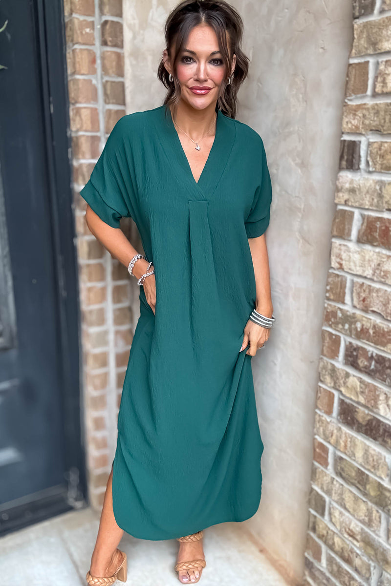Between Now And Then Huntergreen Maxi Dress