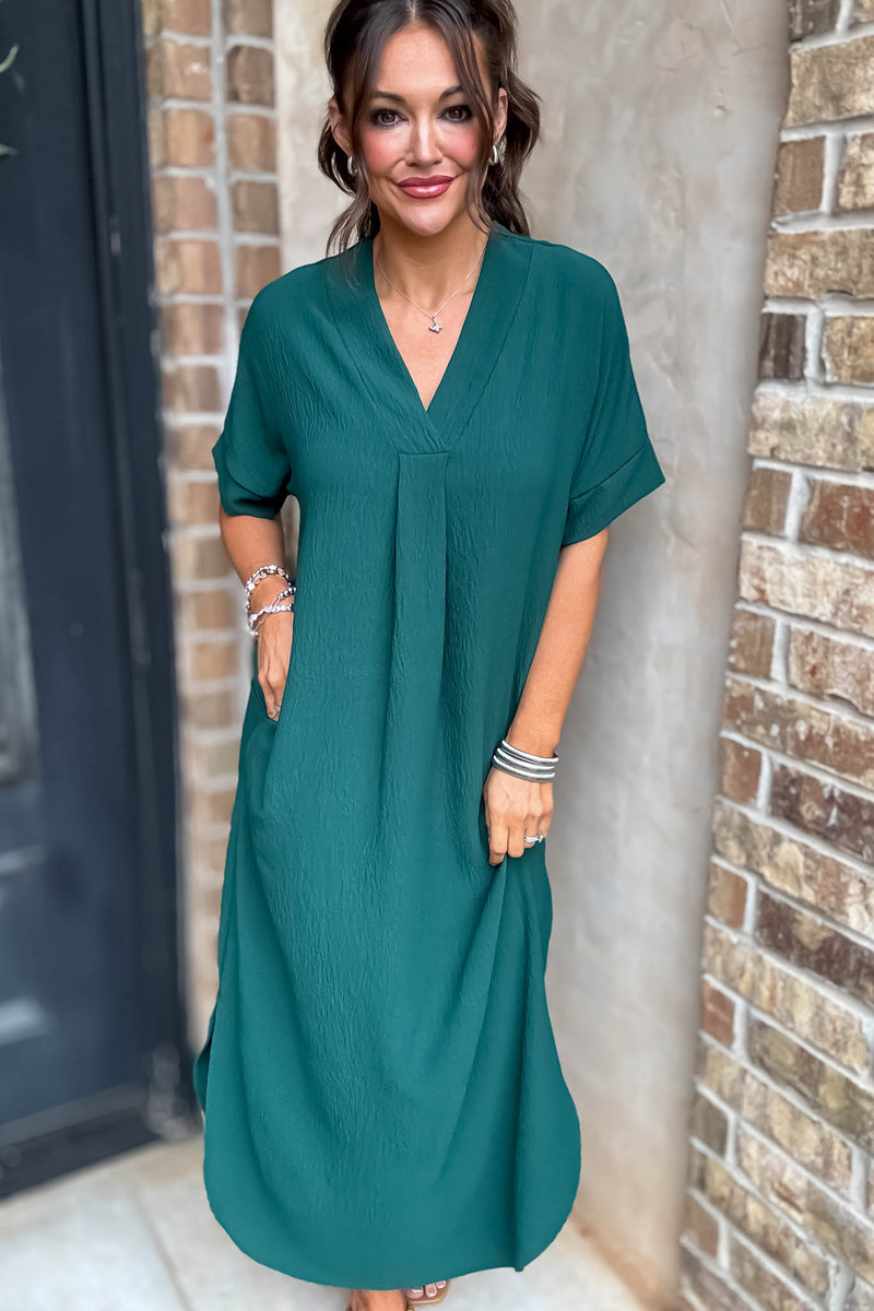 Between Now And Then Huntergreen Maxi Dress