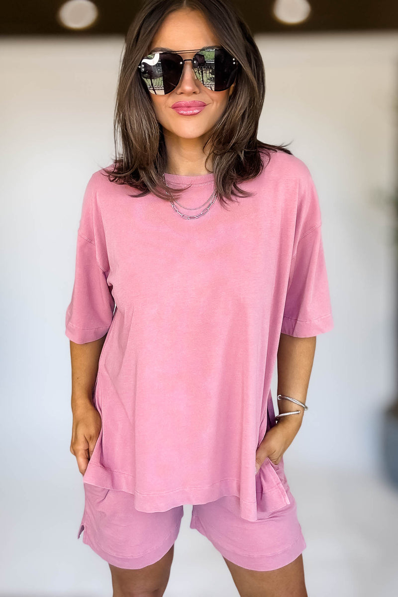 Coastal Drift Smokey Mauve Pima Cotton Top