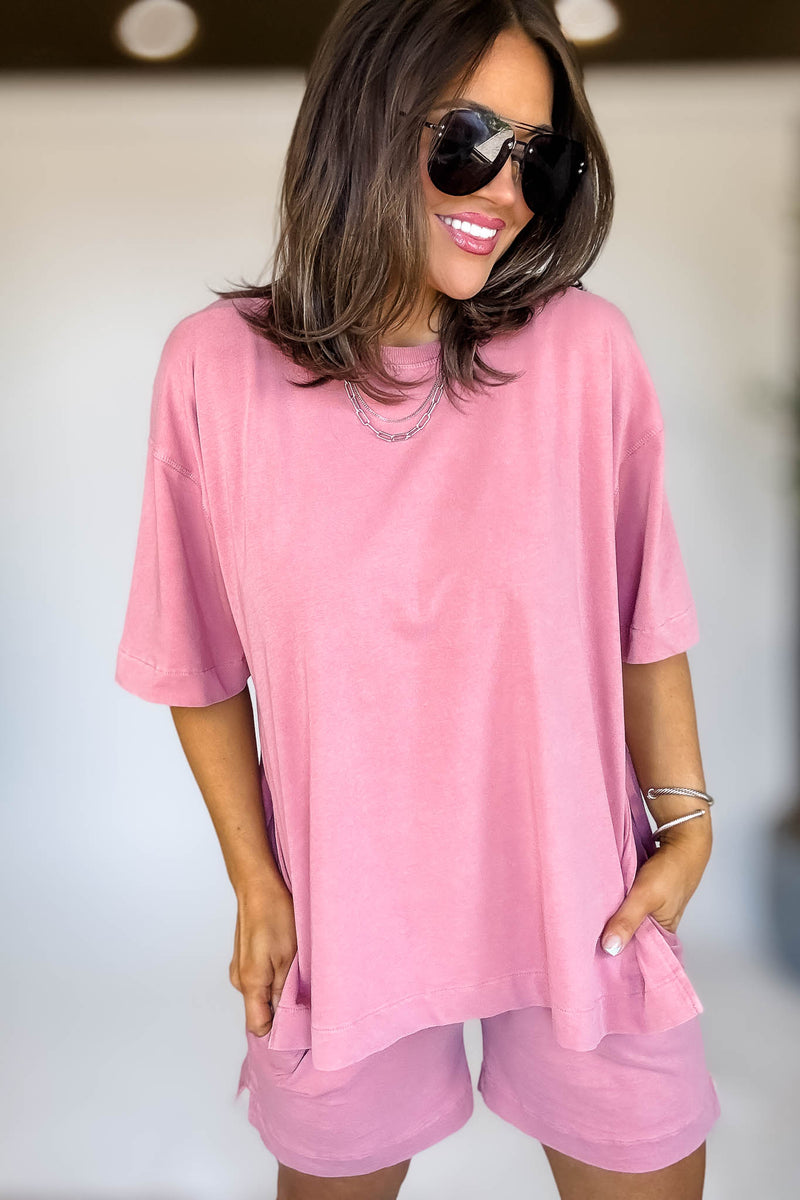 Coastal Drift Smokey Mauve Pima Cotton Top