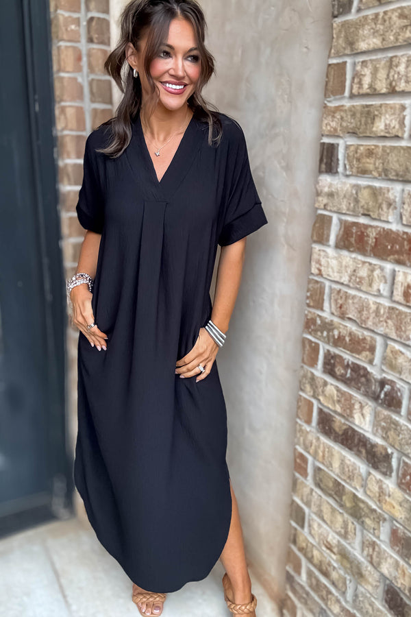Between Now And Then Black Maxi Dress