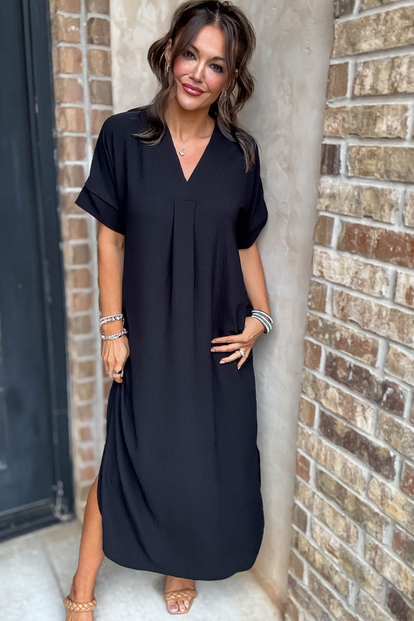 Between Now And Then Black Maxi Dress