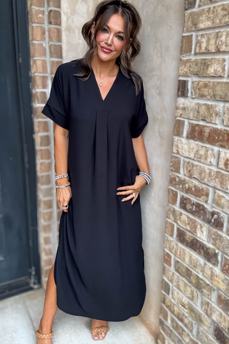 Between Now And Then Black Maxi Dress
