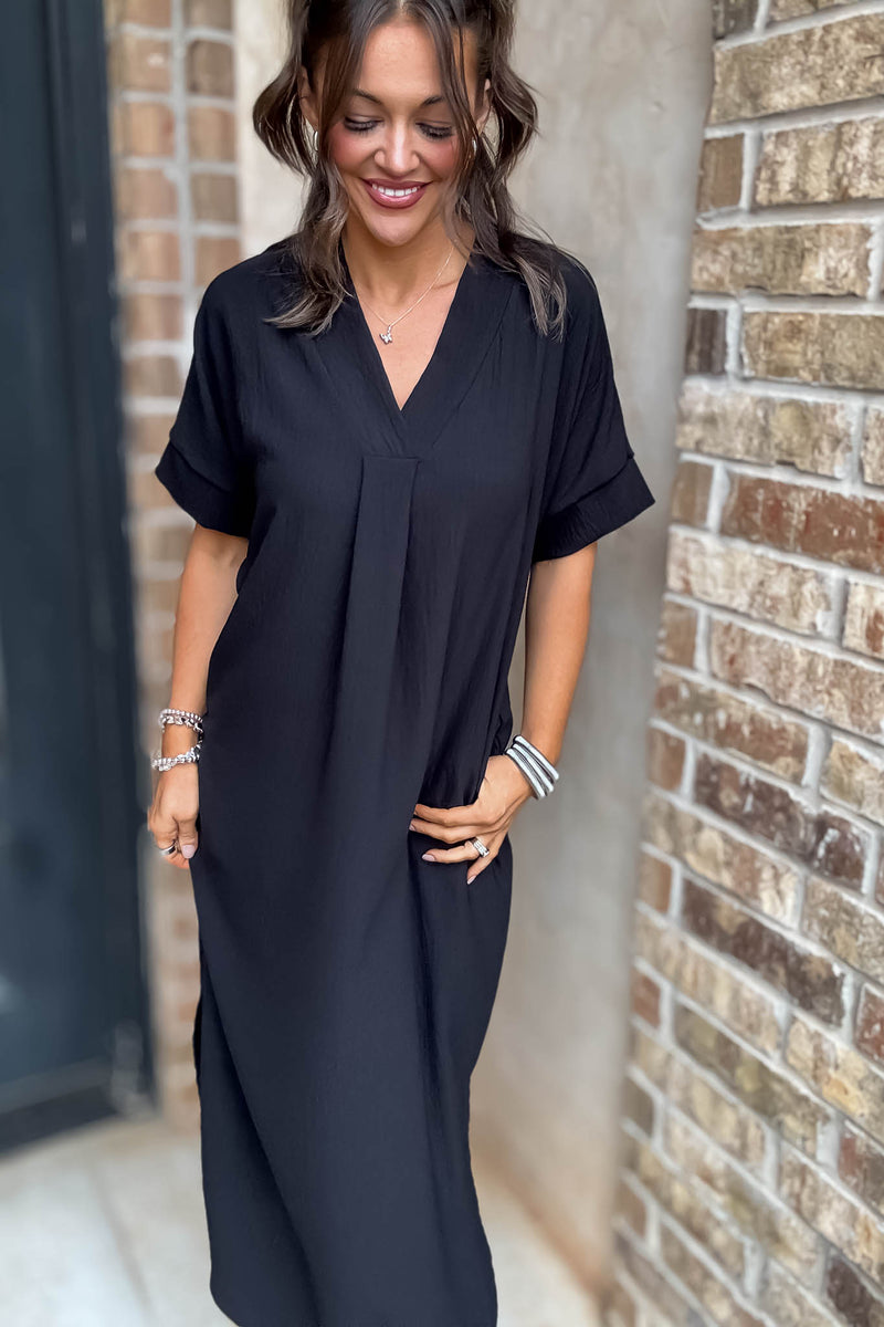 Between Now And Then Black Maxi Dress