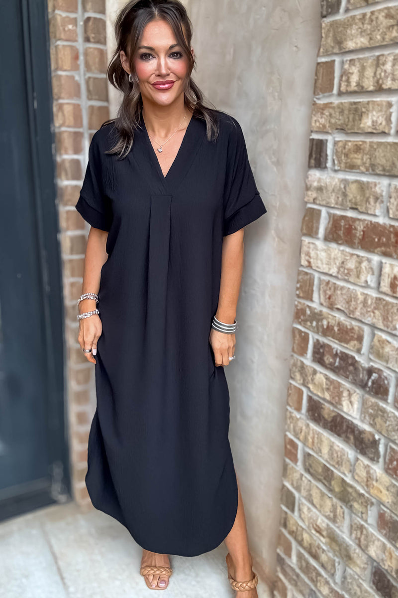 Between Now And Then Black Maxi Dress