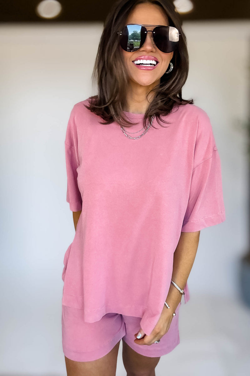 Coastal Drift Smokey Mauve Pima Cotton Top