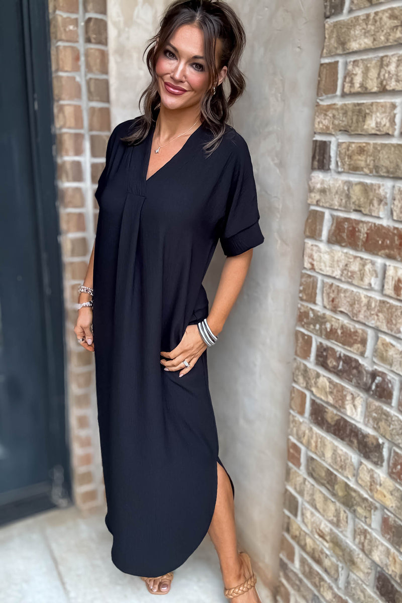Between Now And Then Black Maxi Dress