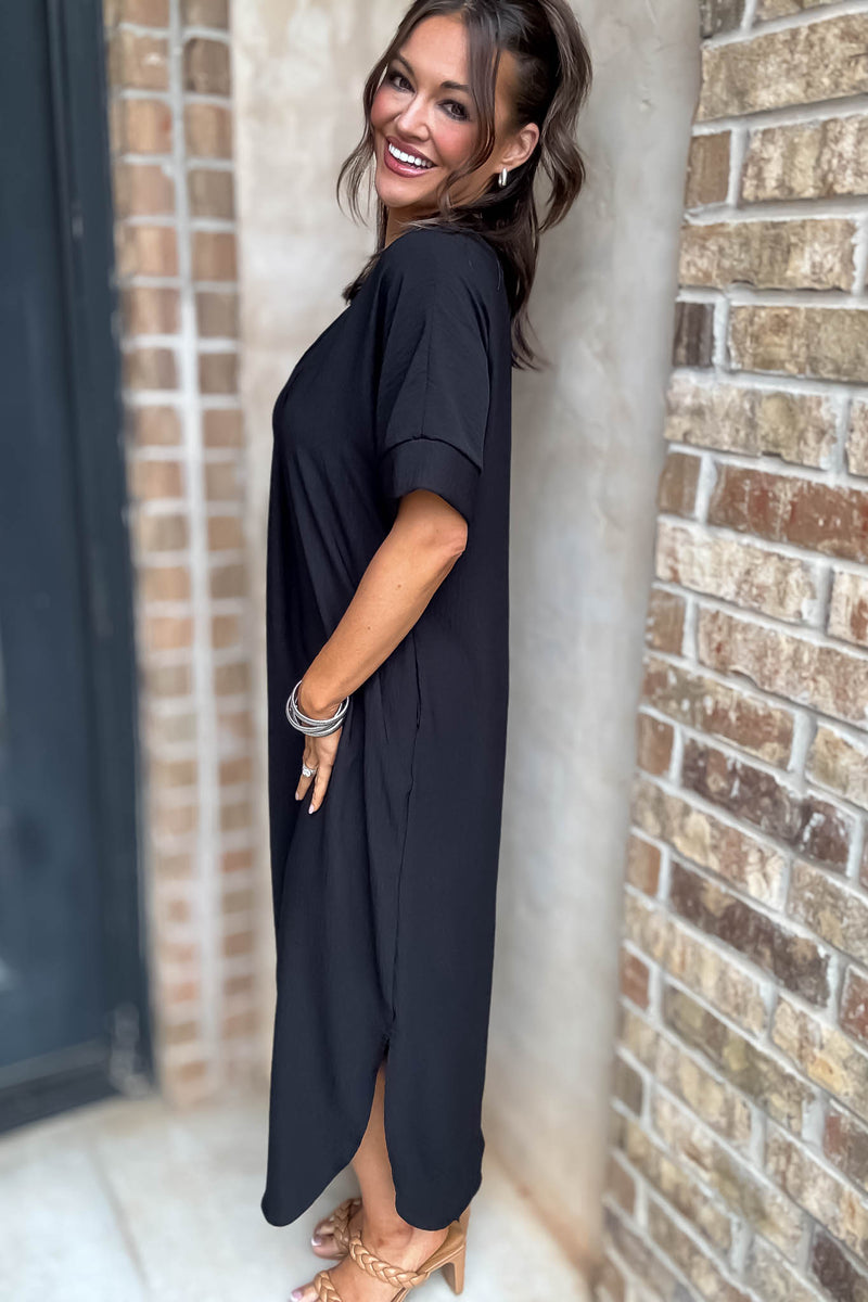 Between Now And Then Black Maxi Dress