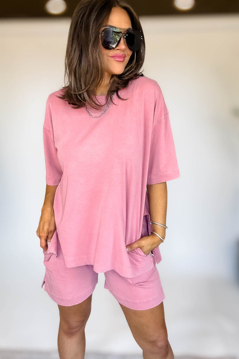 Coastal Drift Smokey Mauve Pima Cotton Top