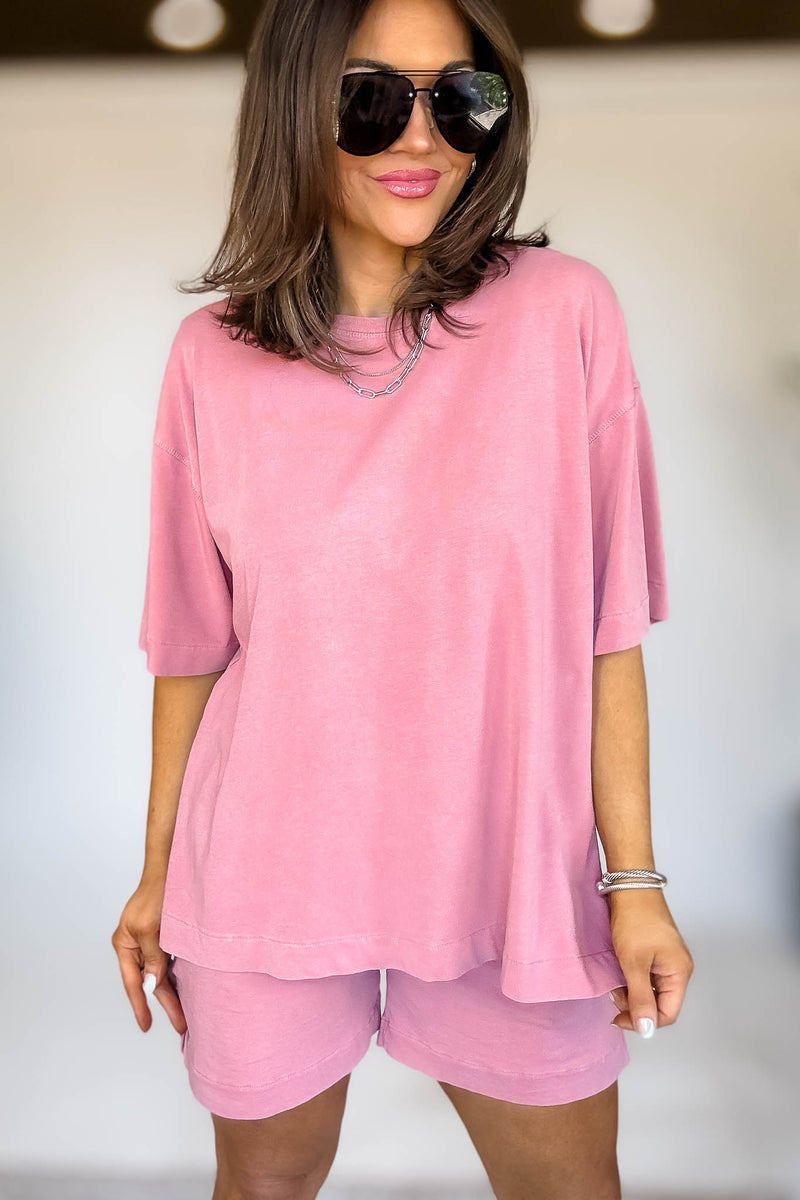 Coastal Drift Smokey Mauve Pima Cotton Top