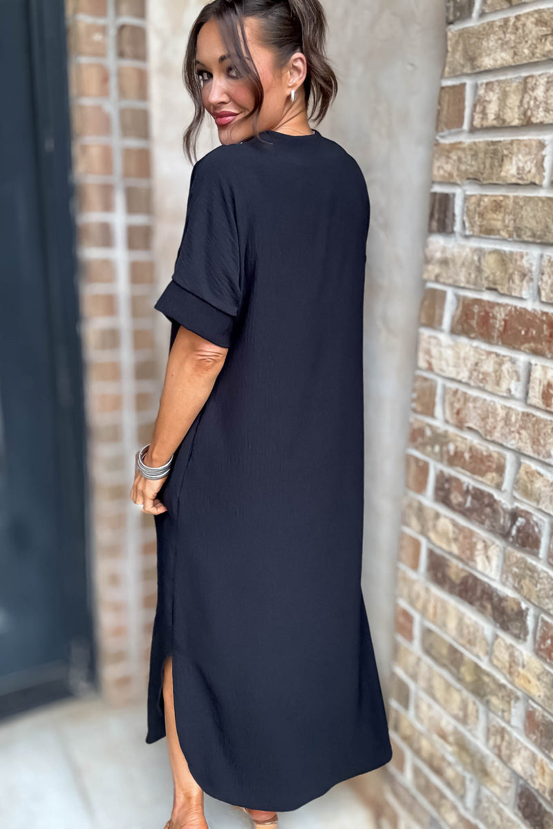 Between Now And Then Black Maxi Dress