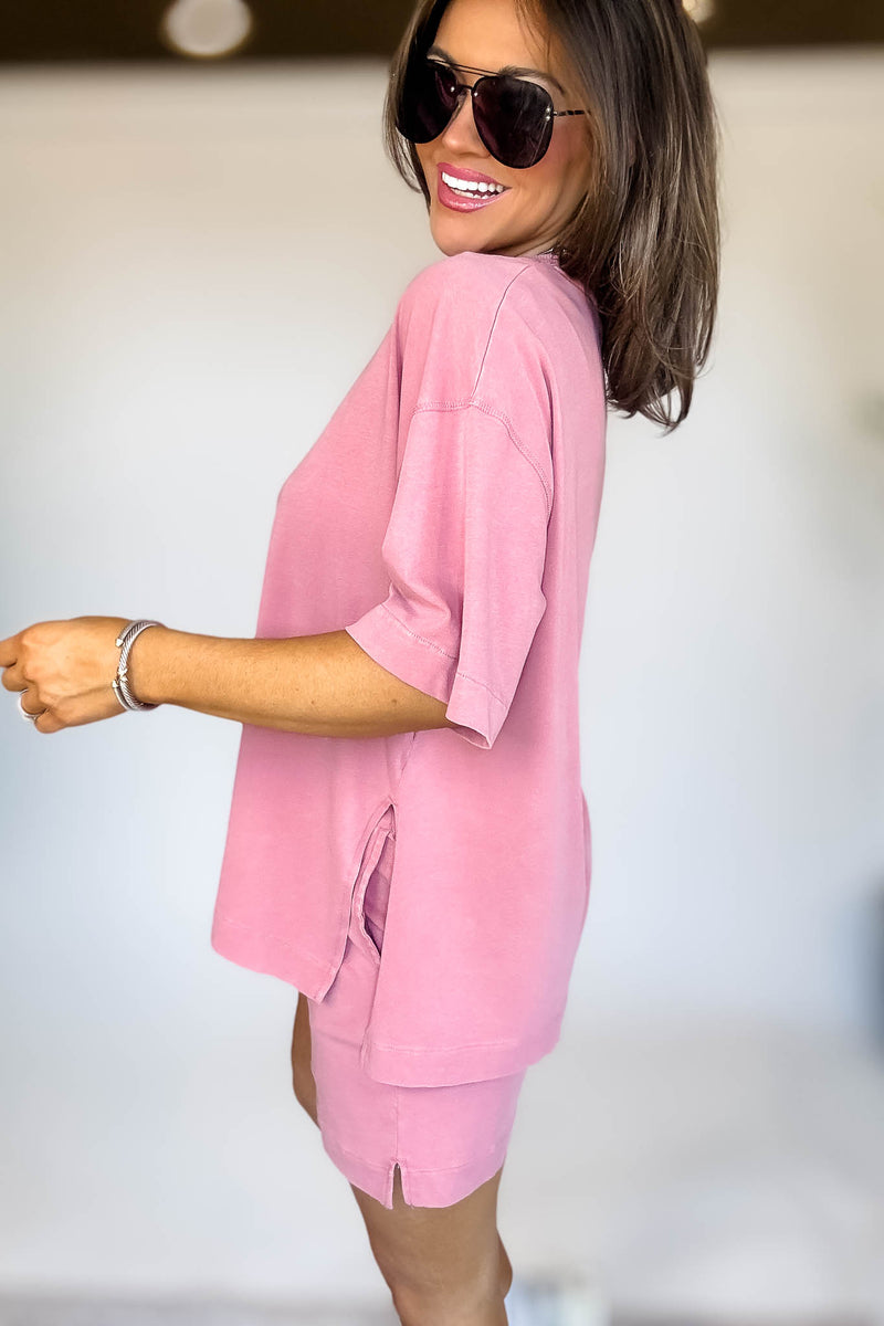Coastal Drift Smokey Mauve Pima Cotton Top