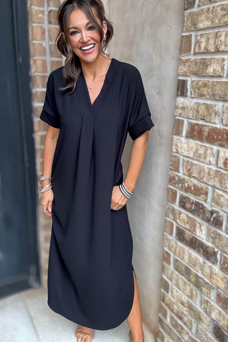 Between Now And Then Black Maxi Dress