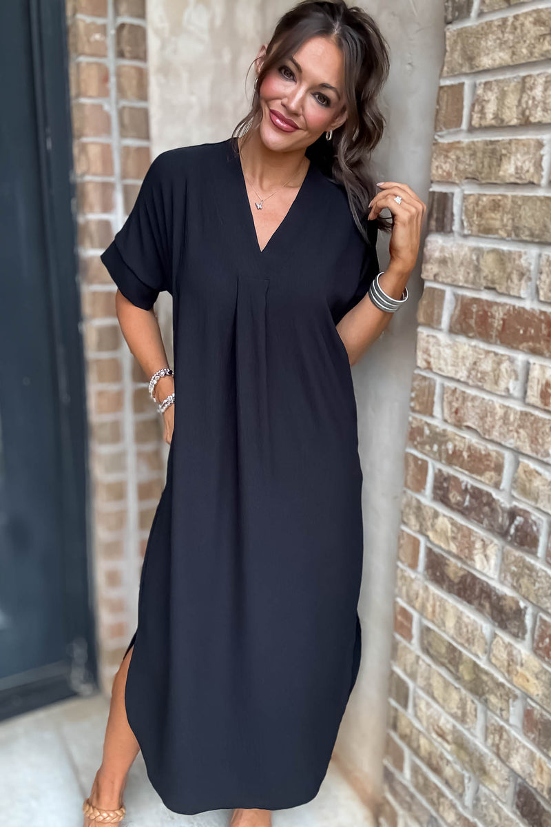 Between Now And Then Black Maxi Dress