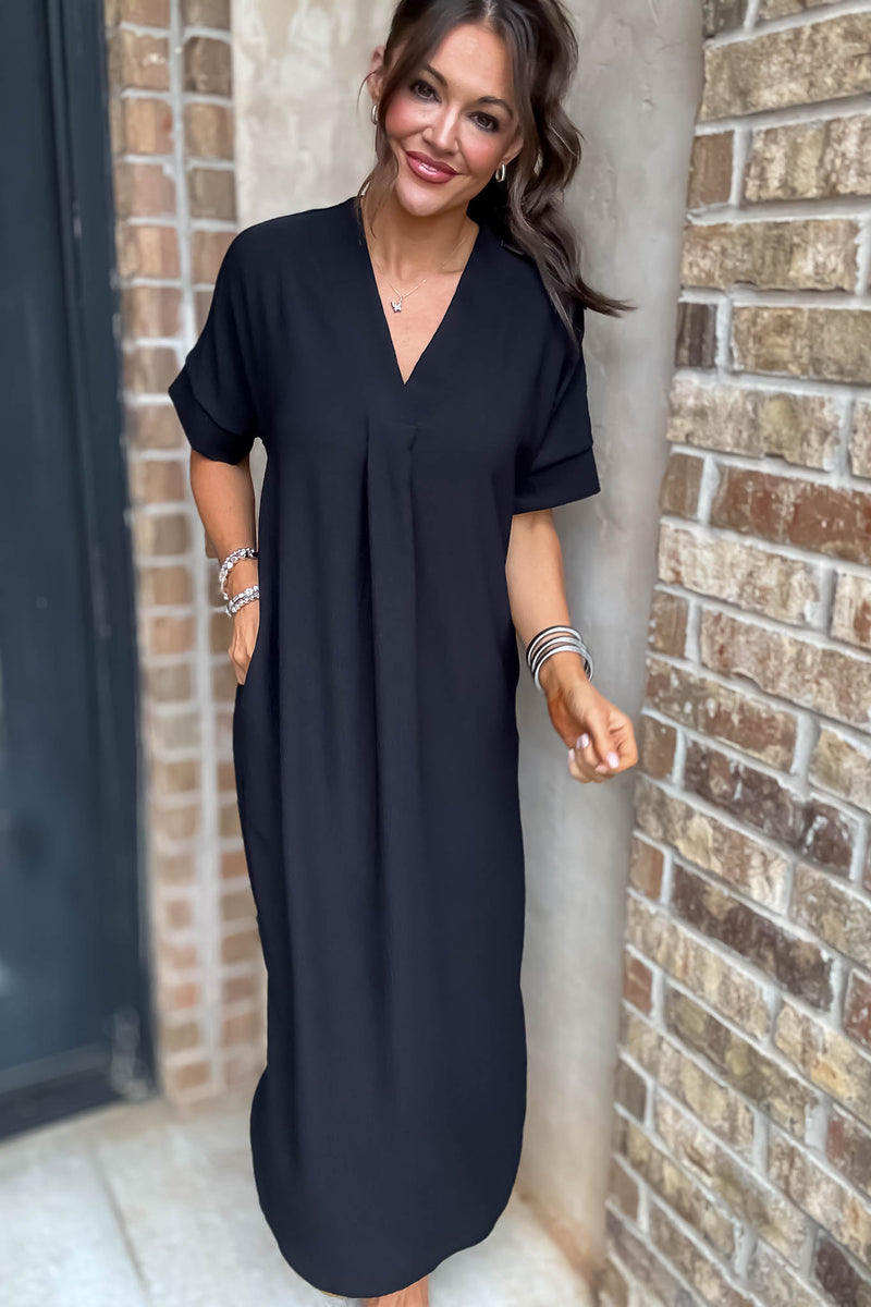 Between Now And Then Black Maxi Dress