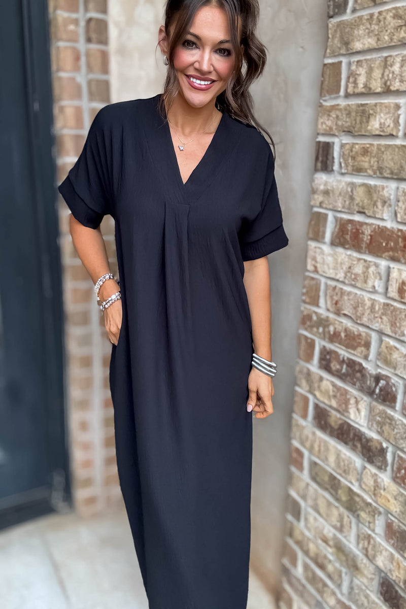 Between Now And Then Black Maxi Dress