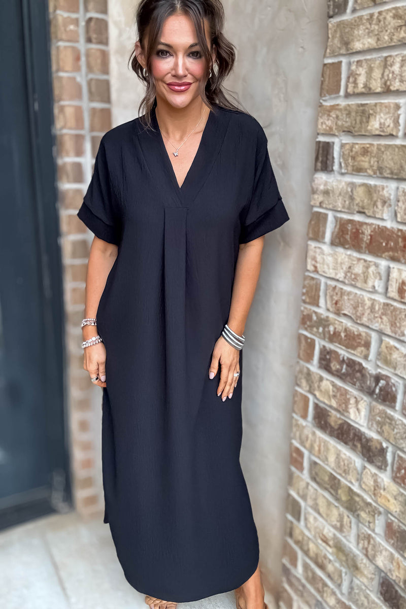 Between Now And Then Black Maxi Dress