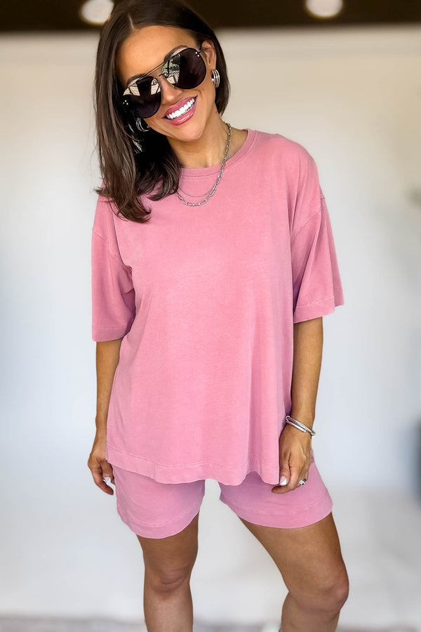 Coastal Drift Smokey Mauve Pima Cotton Top