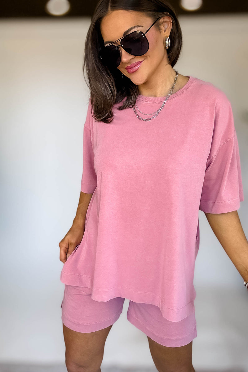 Coastal Drift Smokey Mauve Pima Cotton Top