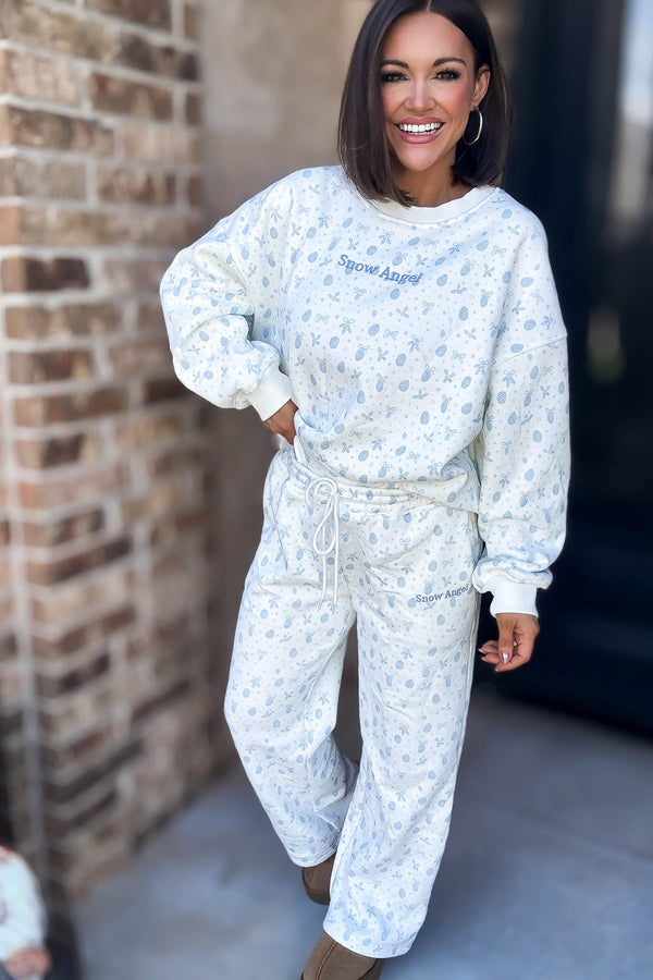 Le Lis Super Soft Snow Angel Sweatpants