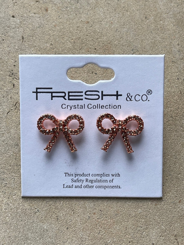 Bow Rose Gold  Earrings