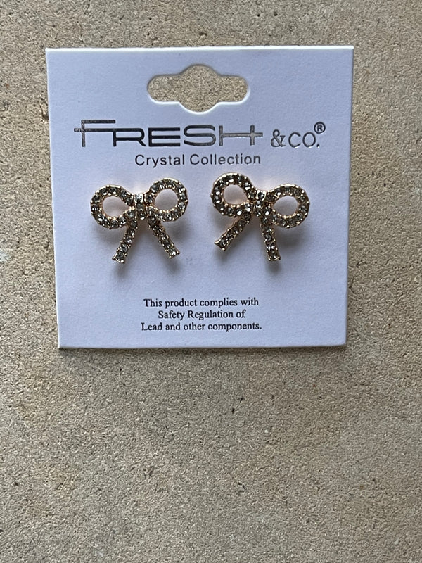 Bow Clear Earrings