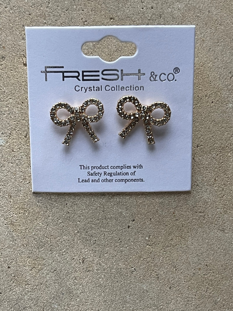 Bow Clear Earrings