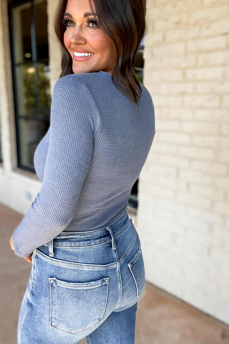 One Last Dance Blue Thermal Bodysuit