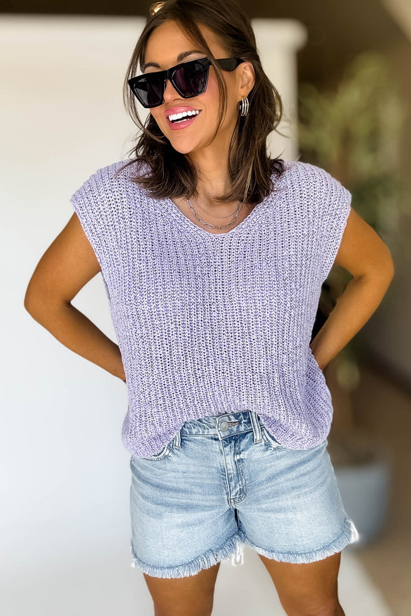 Lavender Spring Sweater Top