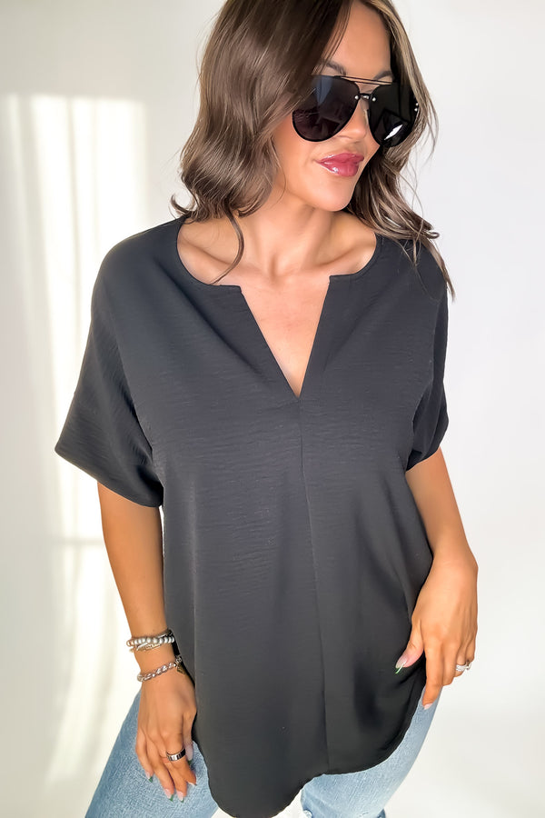 Chic And Polished Black Top