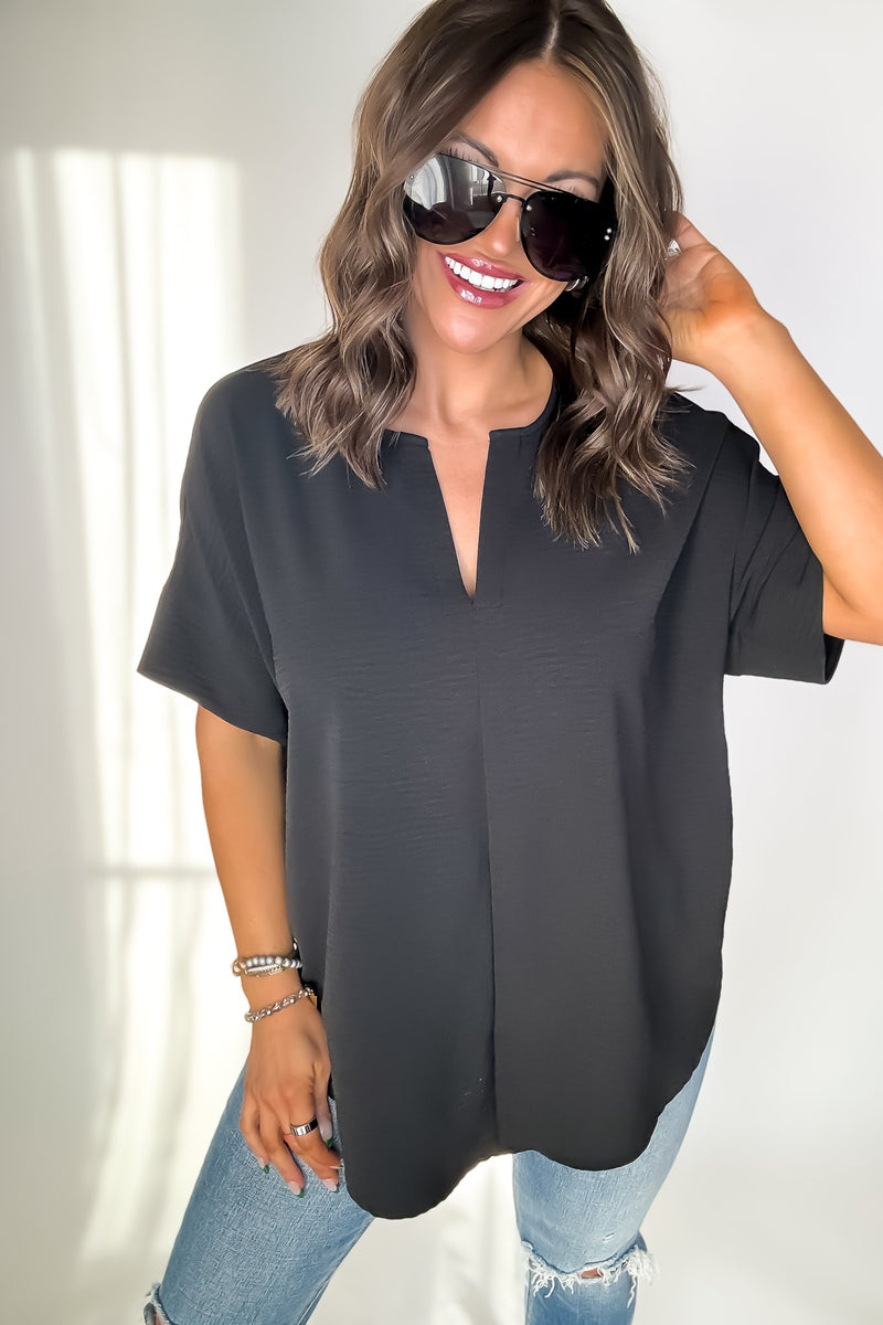 Chic And Polished Black Top
