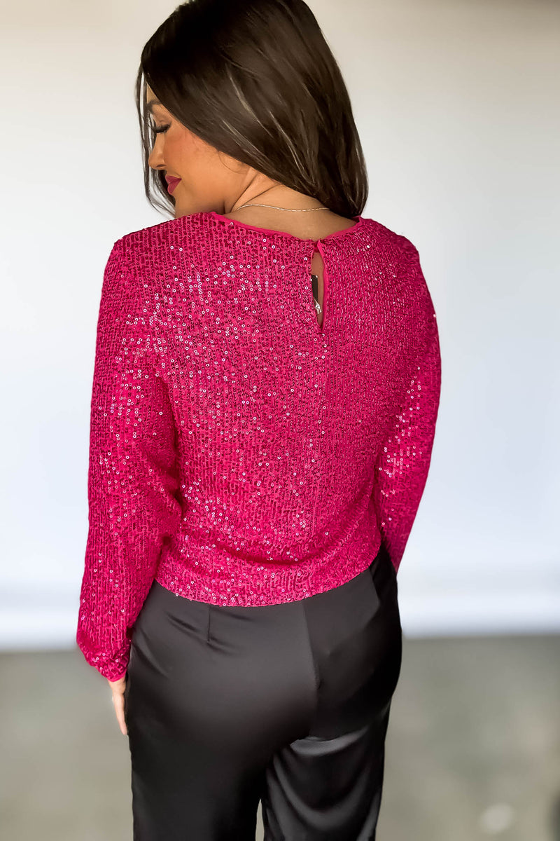 Pink Sequence Top
