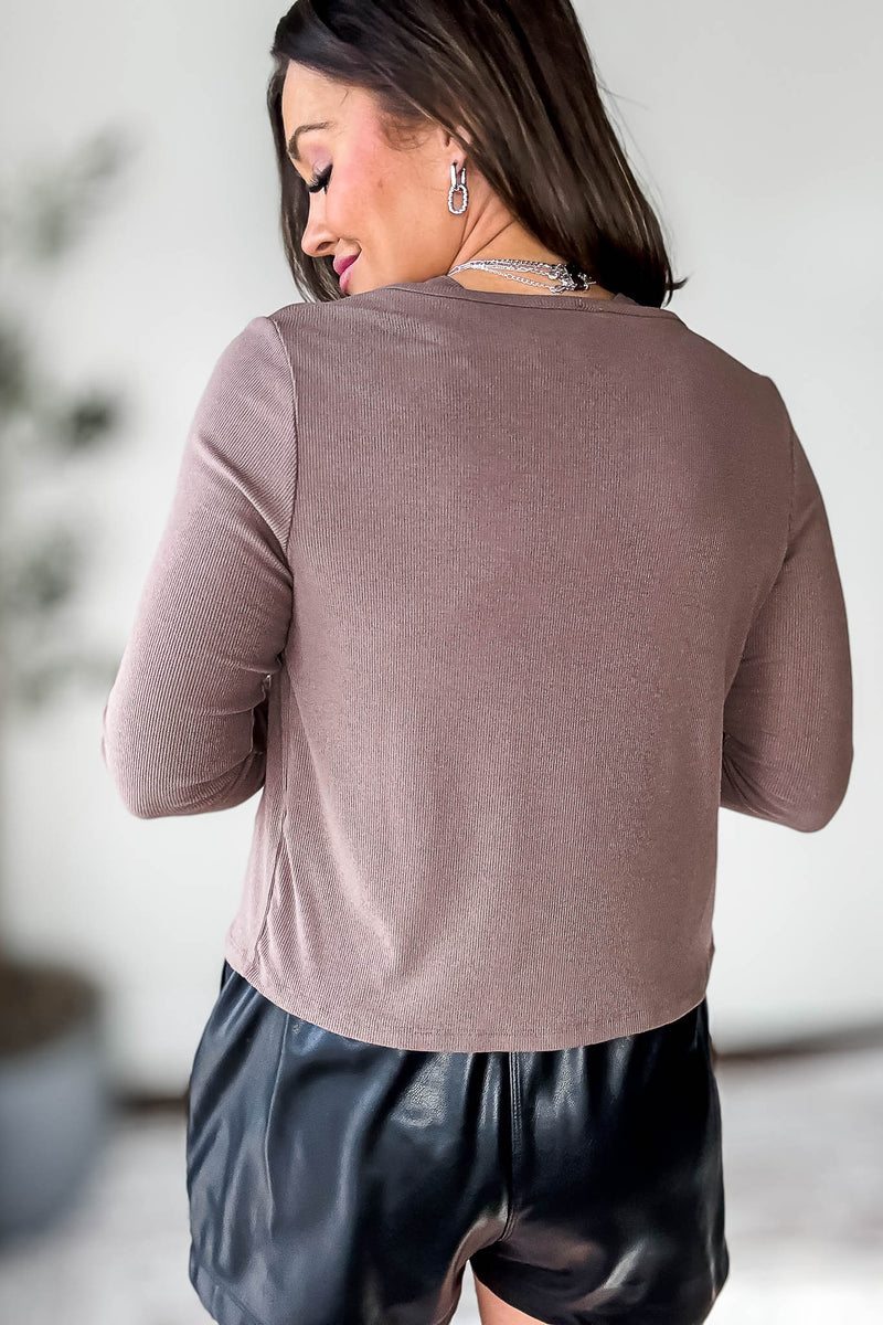 Ribbed Javea Button Down Cardigan